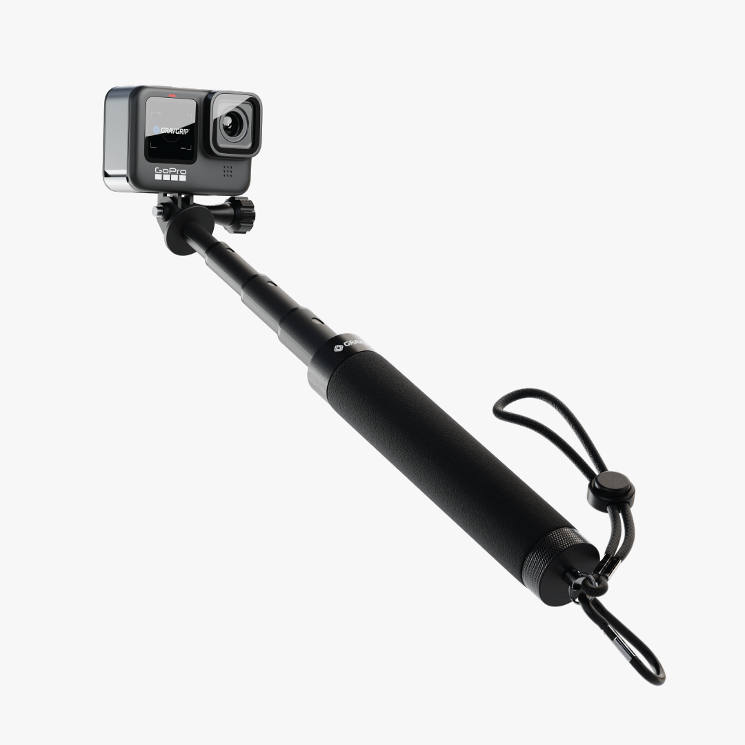 compact extension pole for gopro action camera