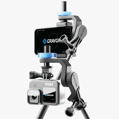 hydraulic JIB gimbal that works for both cell phone and gopro action camera